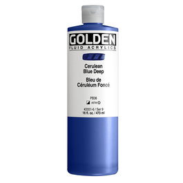 Golden Fluid Colores Acrílicos Azul Cerúleo Oscuro 473 ml