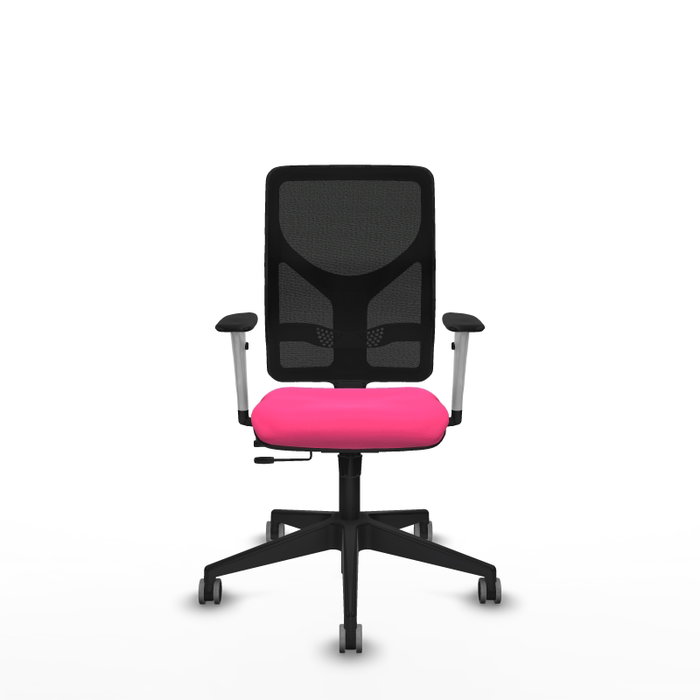 PIQUERAS Y CRESPO Silla de oficina Motilla con mecanismo Sincro/Traslack Rosa y Negro