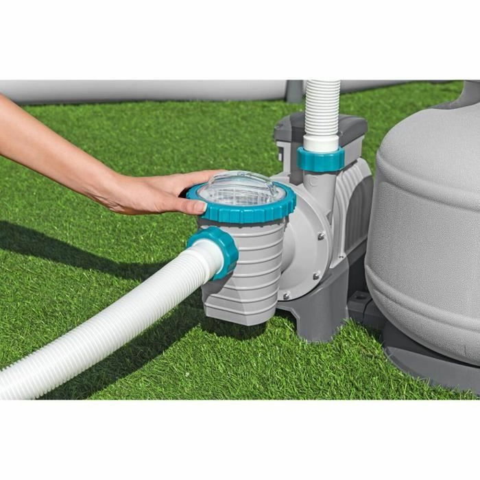 Bestway Bomba de filtración de arena para piscinas de hasta 66 m³ - 11.355 L/h - Con prefiltro