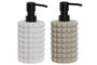 Dosificador DKD Home Decor Beige Blanco 8 x 18 x 10 cm (4 Unidades)