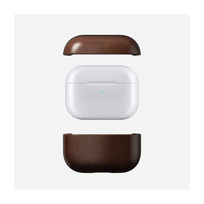 Nomad Modern Leather Case Funda de Cuero Marrón para Apple AirPods Pro 2, Material: Cuero, Microfibra y Policarbonato Nomad Modern Leather Case Funda de Cuero Marrón para Apple AirPods Pro 2, Material: Cuero, Microfibra y Policarbonato