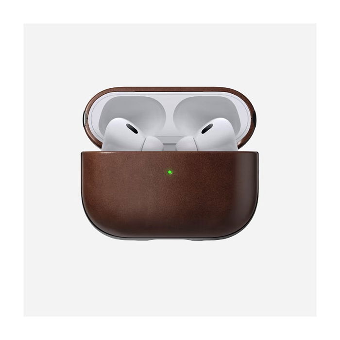Nomad Modern Leather Case Funda de Cuero Marrón para Apple AirPods Pro 2, Material: Cuero, Microfibra y Policarbonato Nomad Modern Leather Case Funda de Cuero Marrón para Apple AirPods Pro 2, Material: Cuero, Microfibra y Policarbonato