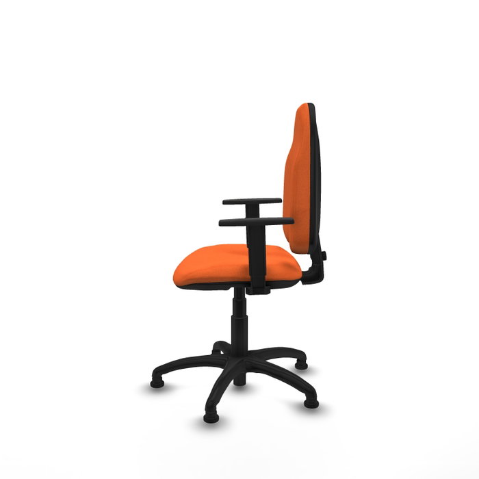 PIQUERAS Y CRESPO Silla de oficina Algarra Naranja con Brazos 1D