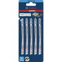 Bosch EXPERT T308BFP Hojas de sierra caladora para madera dura, corte limpio por ambos lados, 5 unidades