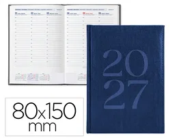 Liderpapel Agenda de oficina 2027 semana vista azul