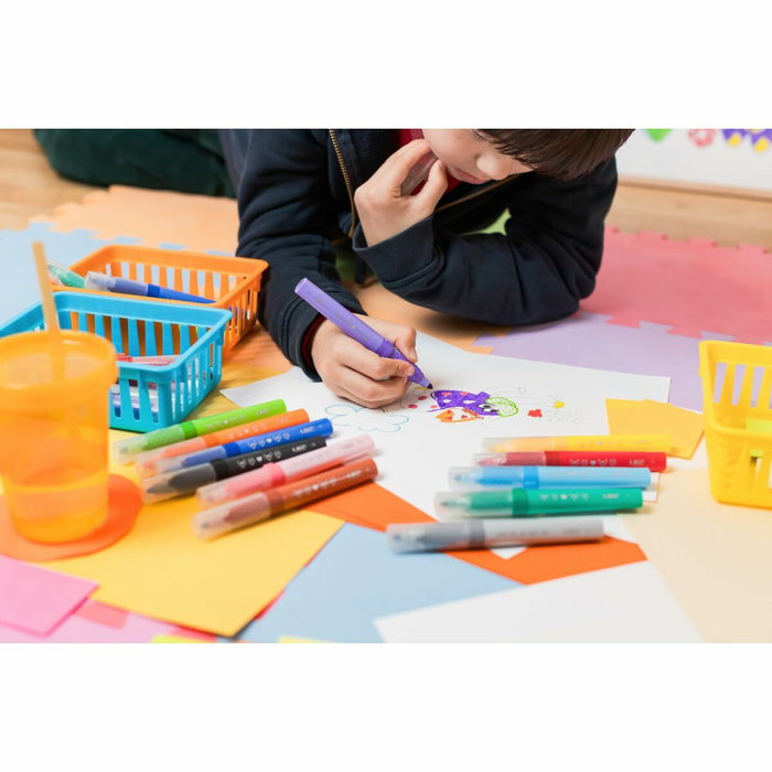Bic Kids Comfort Jumbo Pack de 12 Rotuladores con Tinta Lavable