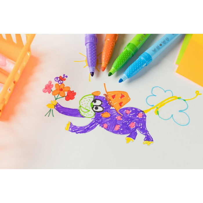 Bic Kids Comfort Jumbo Pack de 12 Rotuladores con Tinta Lavable
