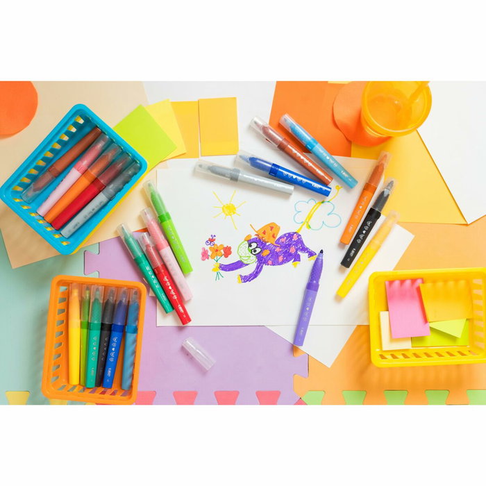 Bic Kids Comfort Jumbo Pack de 12 Rotuladores con Tinta Lavable