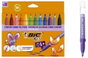 Bic Kids Comfort Jumbo Pack de 12 Rotuladores con Tinta Lavable, Colores Surtidos