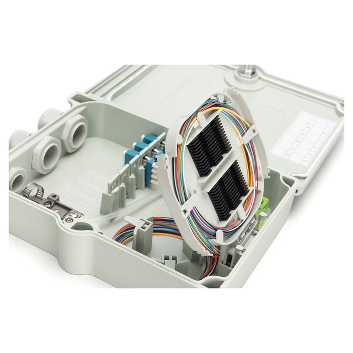 Digitus FTTH Box bestückt OS2 12Fasern LC/PC Blanco Digitus FTTH Box bestückt OS2 12Fasern LC/PC Blanco