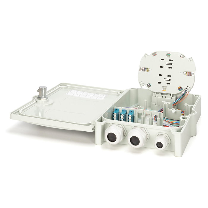 Digitus FTTH Box bestückt OS2 12Fasern LC/PC Blanco Digitus FTTH Box bestückt OS2 12Fasern LC/PC Blanco