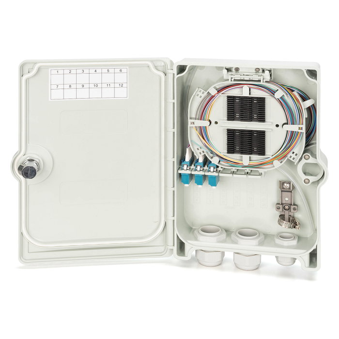 Digitus FTTH Box bestückt OS2 12Fasern LC/PC Blanco Digitus FTTH Box bestückt OS2 12Fasern LC/PC Blanco