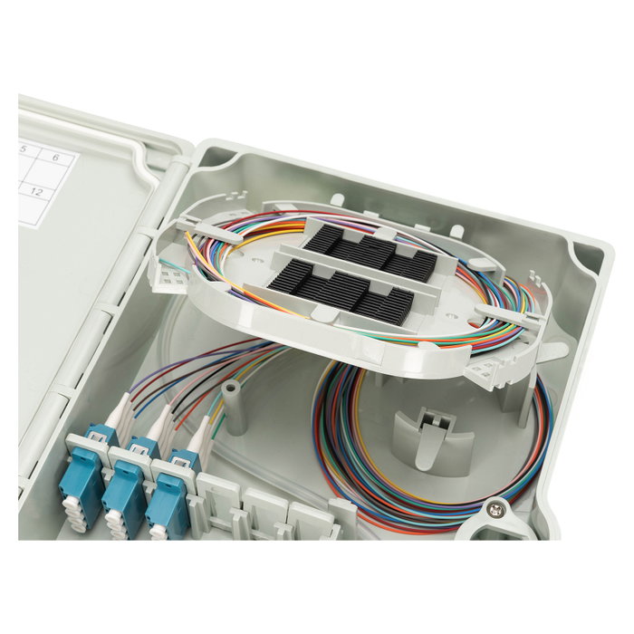 Digitus FTTH Box bestückt OS2 12Fasern LC/PC Blanco Digitus FTTH Box bestückt OS2 12Fasern LC/PC Blanco