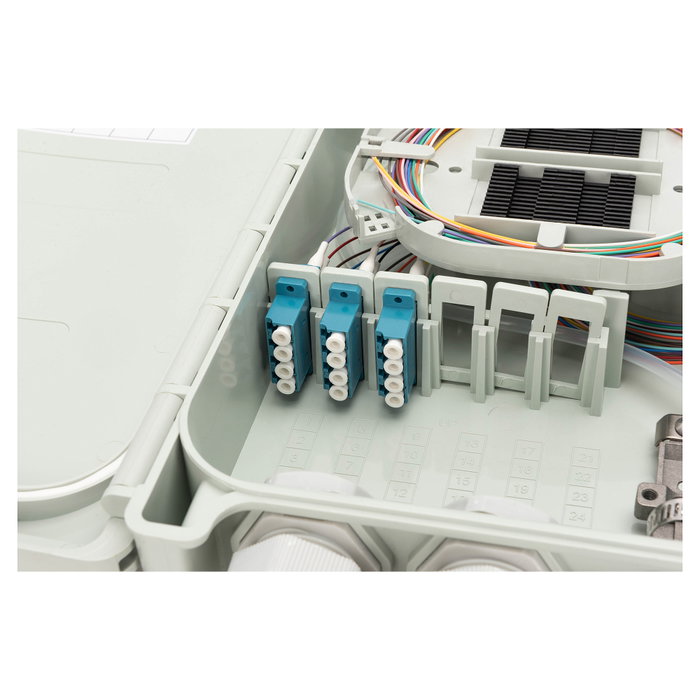 Digitus FTTH Box bestückt OS2 12Fasern LC/PC Blanco Digitus FTTH Box bestückt OS2 12Fasern LC/PC Blanco