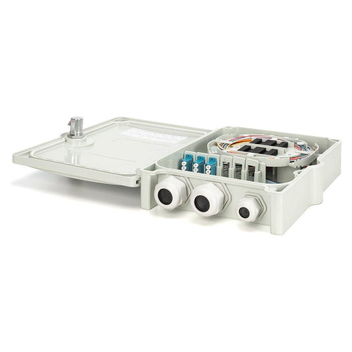Digitus FTTH Box bestückt OS2 12Fasern LC/PC Blanco Digitus FTTH Box bestückt OS2 12Fasern LC/PC Blanco