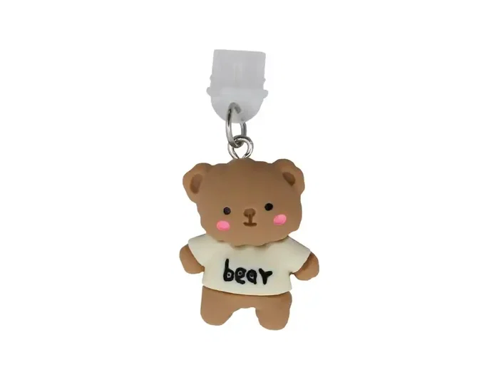 Wondee Protector Decorativo para Puerto USB C Tipo C con Charm Colgante de Oso, Evita Polvo y Suciedad, Para Smartphone, Modelo Funny Bear, 30x10x20 mm Wondee Protector Decorativo para Puerto USB C Tipo C con Charm Colgante de Oso, Evita Polvo y Suciedad, Para Smartphone, Modelo Funny Bear, 30x10x20 mm