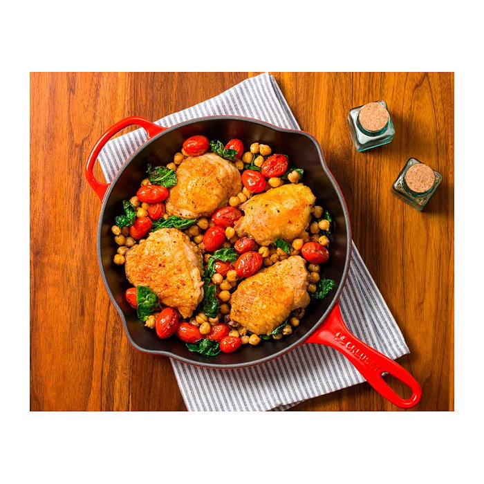 Le Creuset Sartén multiuso de hierro fundido 23 cm, Rojo/Negro