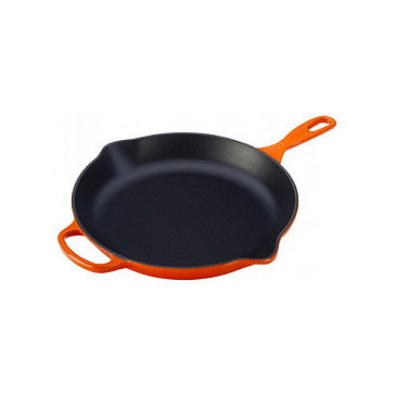 Le Creuset Sartén multiuso de hierro fundido 23 cm, Rojo/Negro