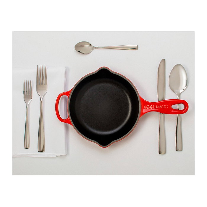 Le Creuset Sartén multiuso de hierro fundido 23 cm, Rojo/Negro