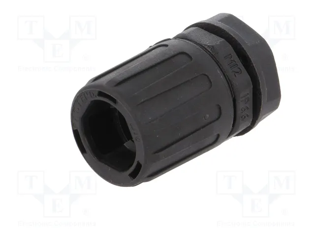 HELLERMANNTYTON Conector final recto HelaGuard M12 negro