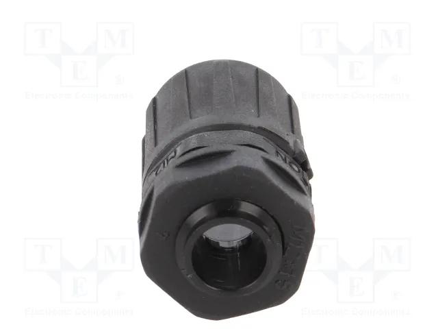 HELLERMANNTYTON Conector final recto HelaGuard M12 negro