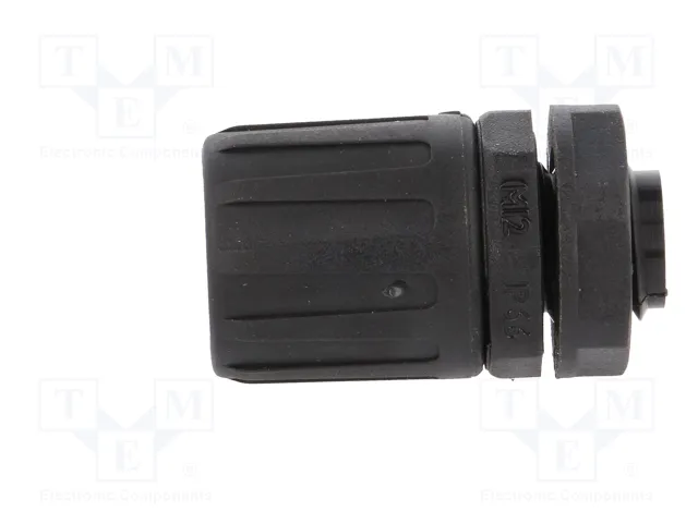 HELLERMANNTYTON Conector final recto HelaGuard M12 negro