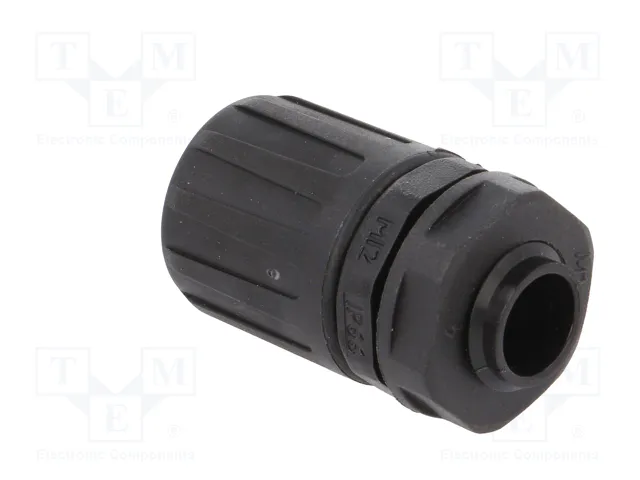 HELLERMANNTYTON Conector final recto HelaGuard M12 negro