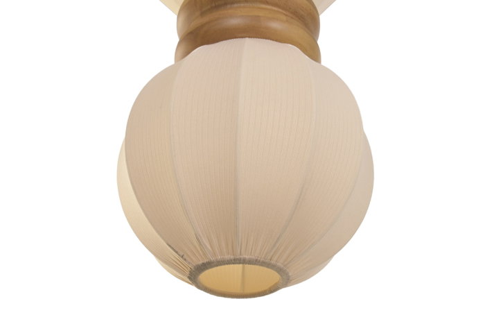 DKD Home Decor Lámpara de Techo de Fibra Bolas Blanco