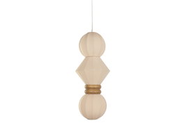 DKD Home Decor Lámpara de Techo de Fibra Bolas Blanco