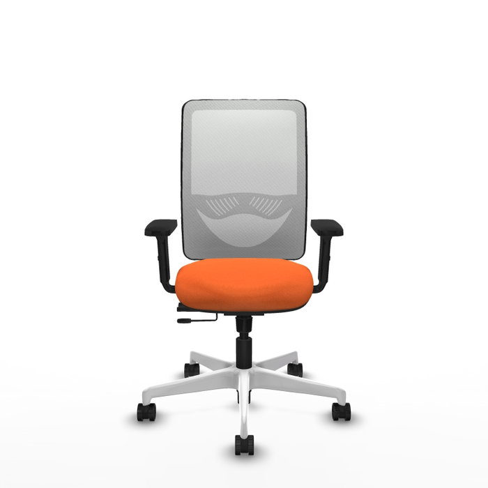 PIQUERAS Y CRESPO Silla de oficina Zulema con mecanismo Sincro/Traslack Naranja y Blanco PIQUERAS Y CRESPO Silla de oficina Zulema con mecanismo Sincro/Traslack Naranja y Blanco