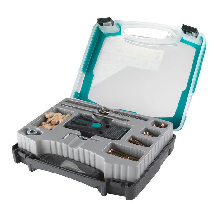 Wolfcraft Undercover-Jig Juego 55 Piezas para Unión Invisible de Madera, Plantilla Precisa Wolfcraft Undercover-Jig Juego 55 Piezas para Unión Invisible de Madera, Plantilla Precisa