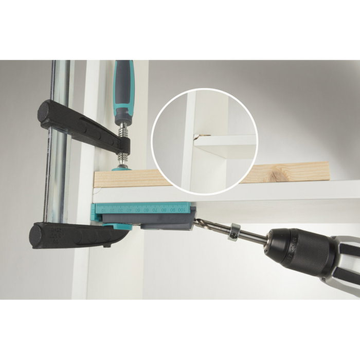 Wolfcraft Undercover-jig Juego de Ensamblaje Invisible de 55 piezas