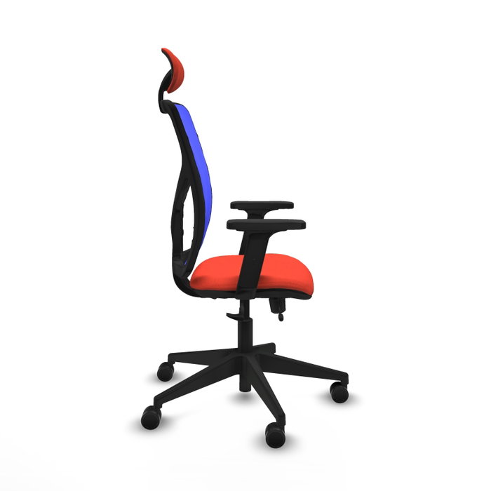 PIQUERAS Y CRESPO Silla de oficina Motilla Naranja y Azul PIQUERAS Y CRESPO Silla de oficina Motilla Naranja y Azul