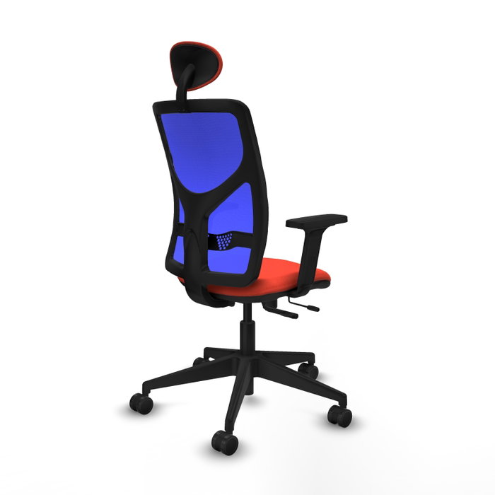 PIQUERAS Y CRESPO Silla de oficina Motilla Naranja y Azul PIQUERAS Y CRESPO Silla de oficina Motilla Naranja y Azul