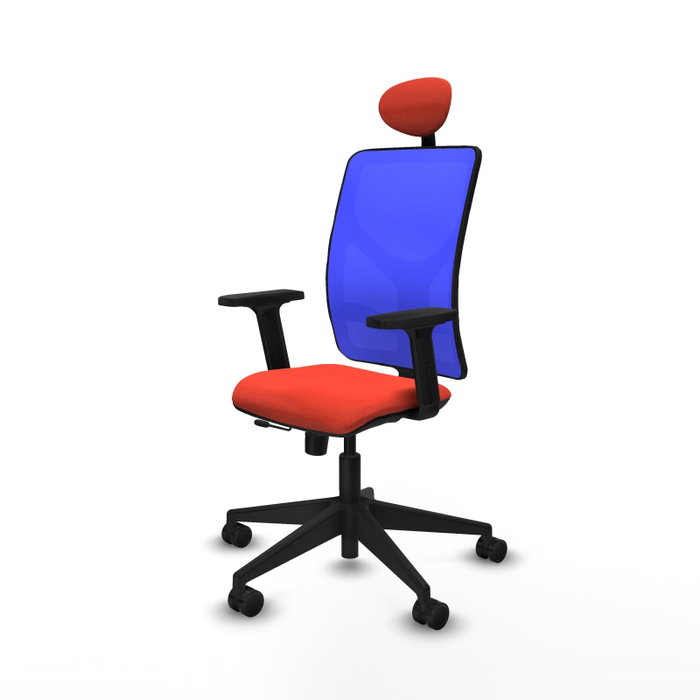 PIQUERAS Y CRESPO Silla de oficina Motilla Naranja y Azul PIQUERAS Y CRESPO Silla de oficina Motilla Naranja y Azul