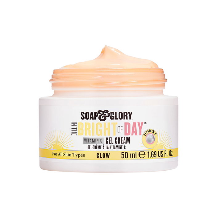 Soap & Glory In The Bright Of Day Gel Cream Hidratante con Vitamina C 50 ml - Crema Facial Vegana para Piel Radiante