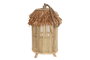 DKD Home Decor Lámpara Sobremesa Tropical Marron Yute Led 21 x 36 x 21 cm (6 Unidades)