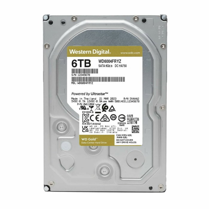 Western Digital Gold WD6004FRYZ 6 TB 7200 RPM 3.5-inch