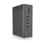 ICY BOX IB-DK2262AC Docking Station USB-C 16-in-1 con PD 55W, 4K 60Hz, Gigabit Ethernet, 3 Pantallas, Lector de Tarjetas, Aluminio Antracita