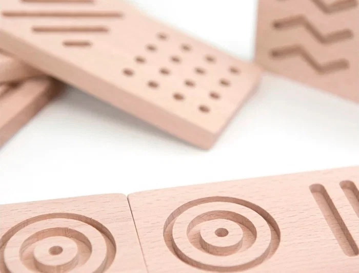 Andreutoys Dominó Sensorial Madera 28 Piezas Didáctico