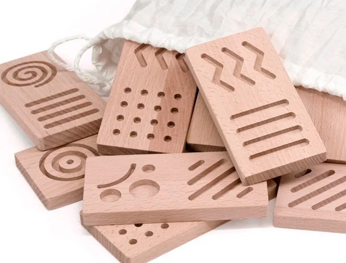 Andreutoys Dominó Sensorial Madera 28 Piezas Didáctico