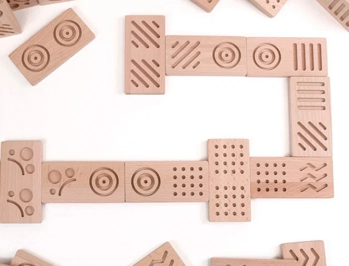Andreutoys Dominó Sensorial Madera 28 Piezas Didáctico