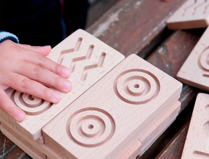 Andreutoys Dominó Sensorial Madera 28 Piezas Didáctico