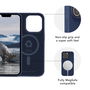 dbramante1928 Funda Monaco para iPhone 14 Pro Max Pacific Blue - Protección Impacto 3 Capas, MagSafe, Silicona Reciclada