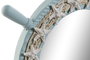 DKD Home Decor Espejo de Madera y Cuerda Azul Celeste
