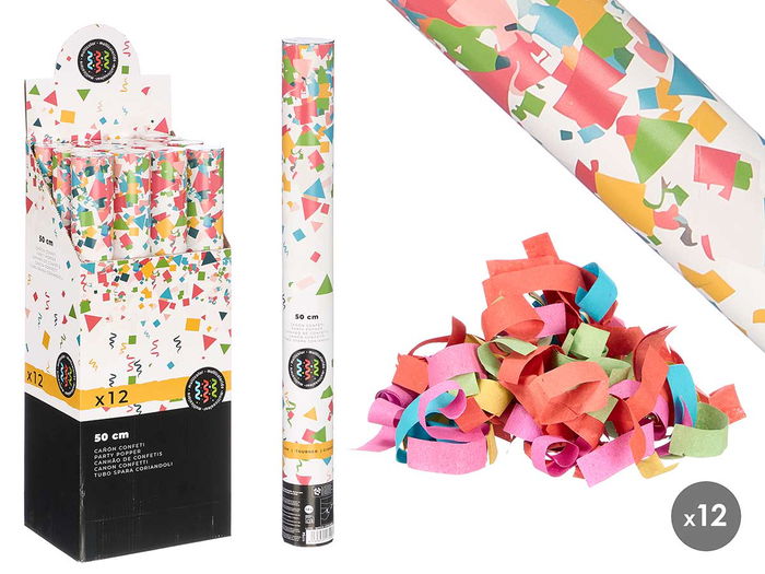 ARTE REGAL Confeti Cañón 50 cm - Papel, Cartón y Plástico - Multicolor (5x49x5 cm) (Set de 48) ARTE REGAL Confeti Cañón 50 cm - Papel, Cartón y Plástico - Multicolor (5x49x5 cm) (Set de 48)