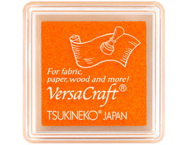 Tsukineko Tinta VERSACRAFT para textil color naranja Navel Orange 33x33mm