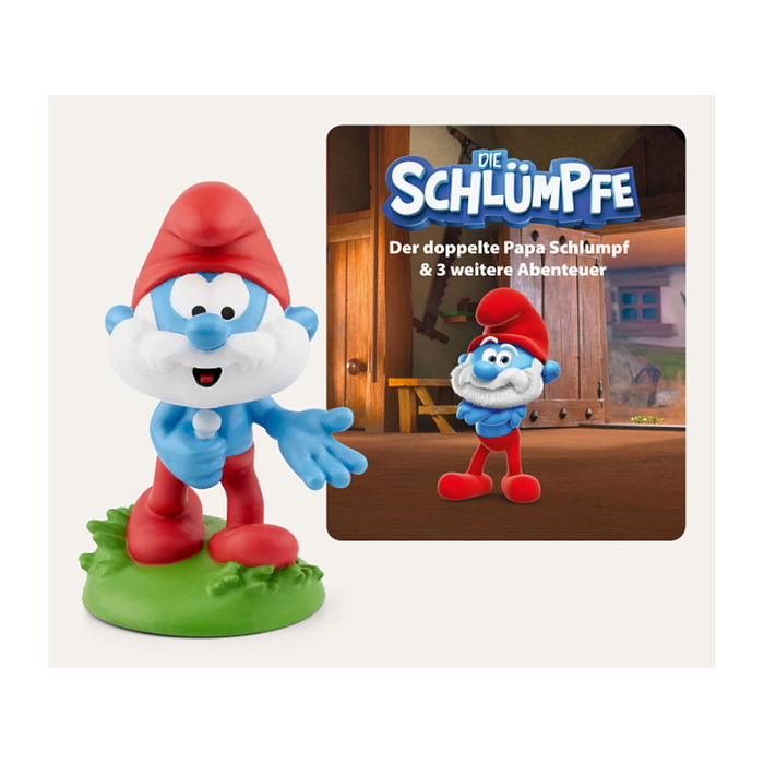 tonies Die Schlümpfe: Der doppelte Papa Schlumpf & 3 weitere schlumpfige Abenteuer (Hörspiel) Juguete musical para Toniebox en Alemán