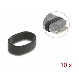 DeLOCK Anillo de goma para montaje de SSD M.2 y disipador de calor, Negro, 10 piezas