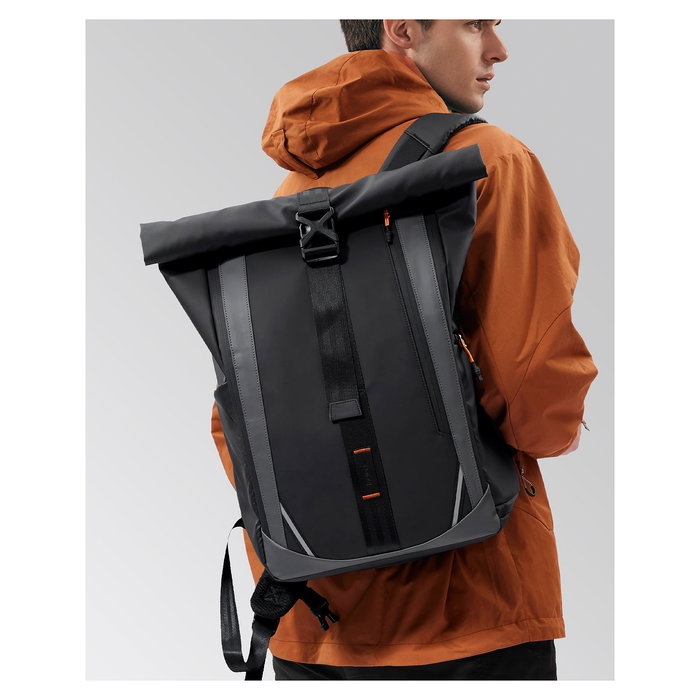 Inateck BP01009 Mochila Portátil 15.6-16 Pulgadas, 22-26.8L Unisex Impermeable con USB, Negra, Poliéster